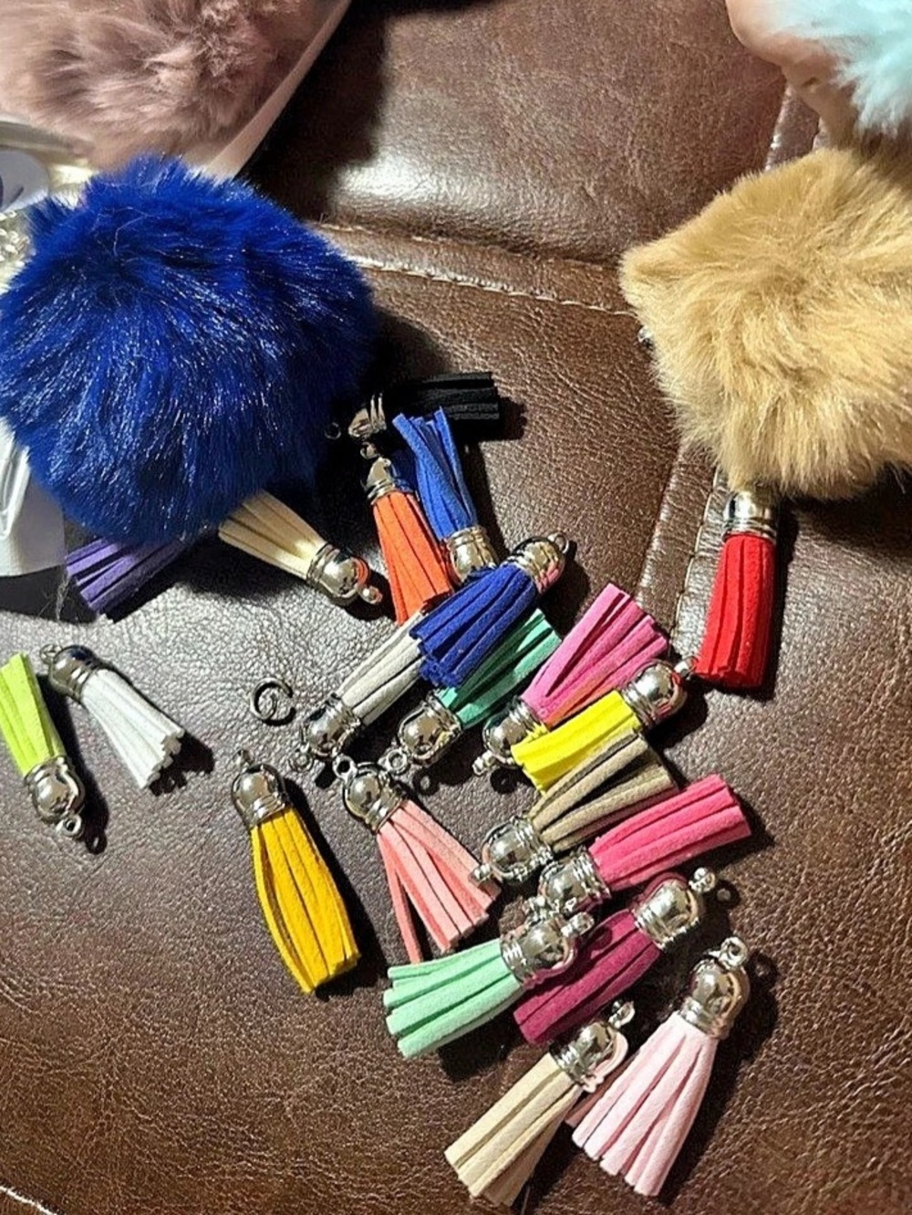 Multicolor Pom-Pom & Tassel Charms craft project 24 piece bundle - Picture 7 of 8
